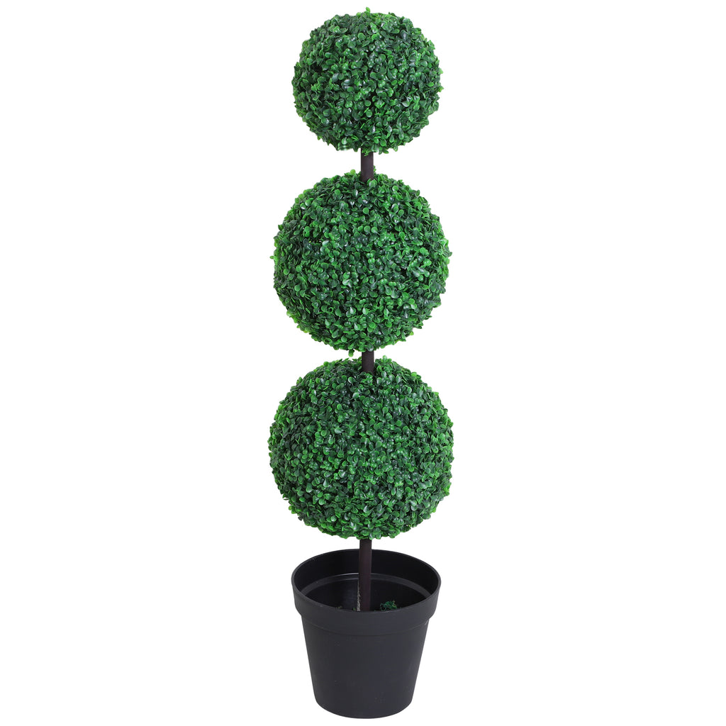 Buis Artificiel topiaire Artificielle en Forme de Boules dim. Ø 30 x 112H cm Vert-9