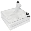Bâche de Protection 6x4 m en PE 140 g/m² avec 20 Œillets Renforcés, Bâche Imperméable Anti-UV pour Jardin Piscine, Blanc-0