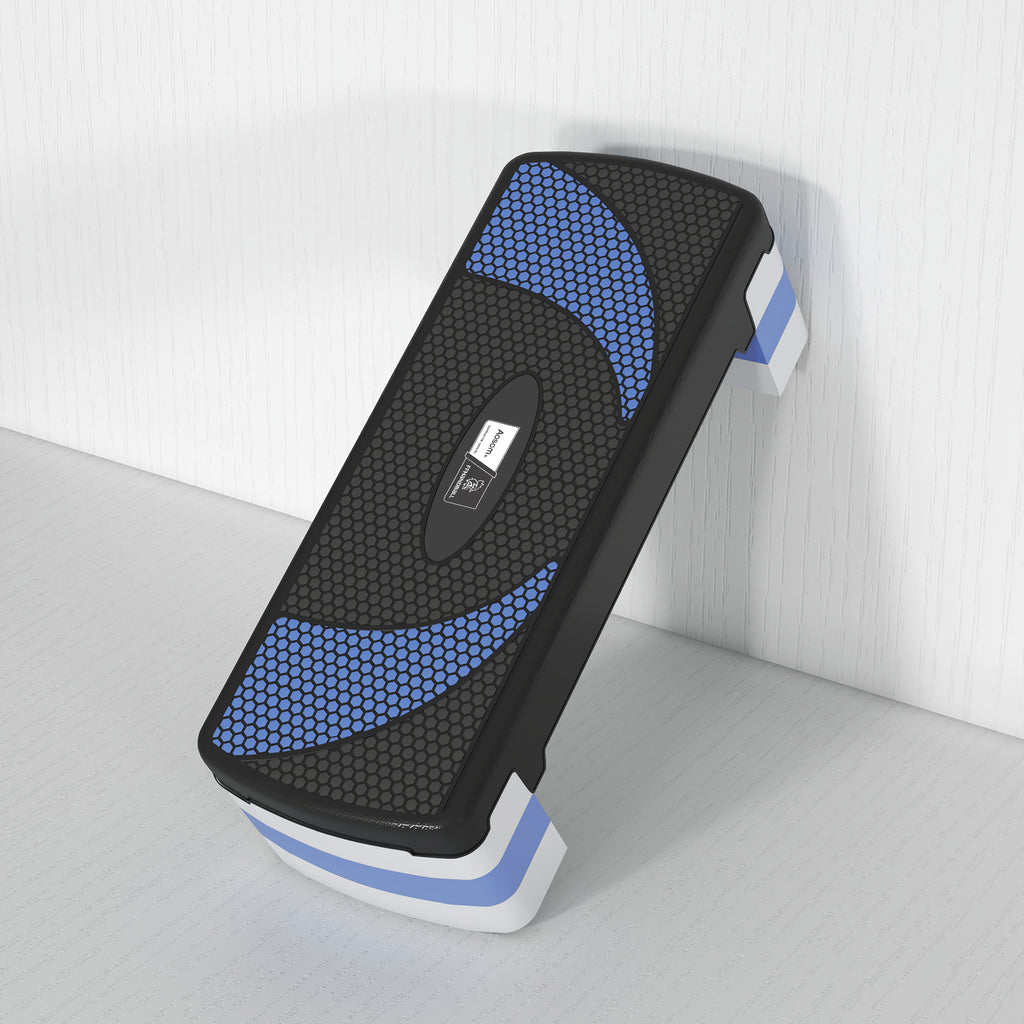 Stepper Fitness Aerobic - hauteur réglable surface antidérapante 80 x 31 x 20 cm noir bleu-8