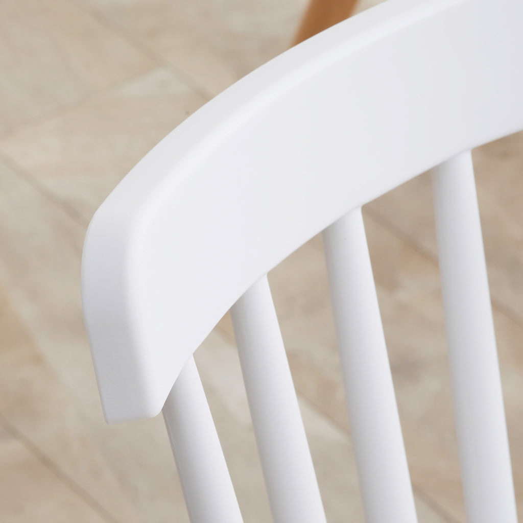 Lot de 4 chaises style scandinave dossier haut assise en polypropylène pieds en hêtre 48 x 52,5 x 83 cm blanc-8