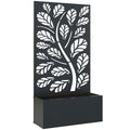 Jardinière avec brise-vue paravent treillis pour Plante Grimpante, bac à Fleurs - dim. 61L x 23l x 113H cm-0