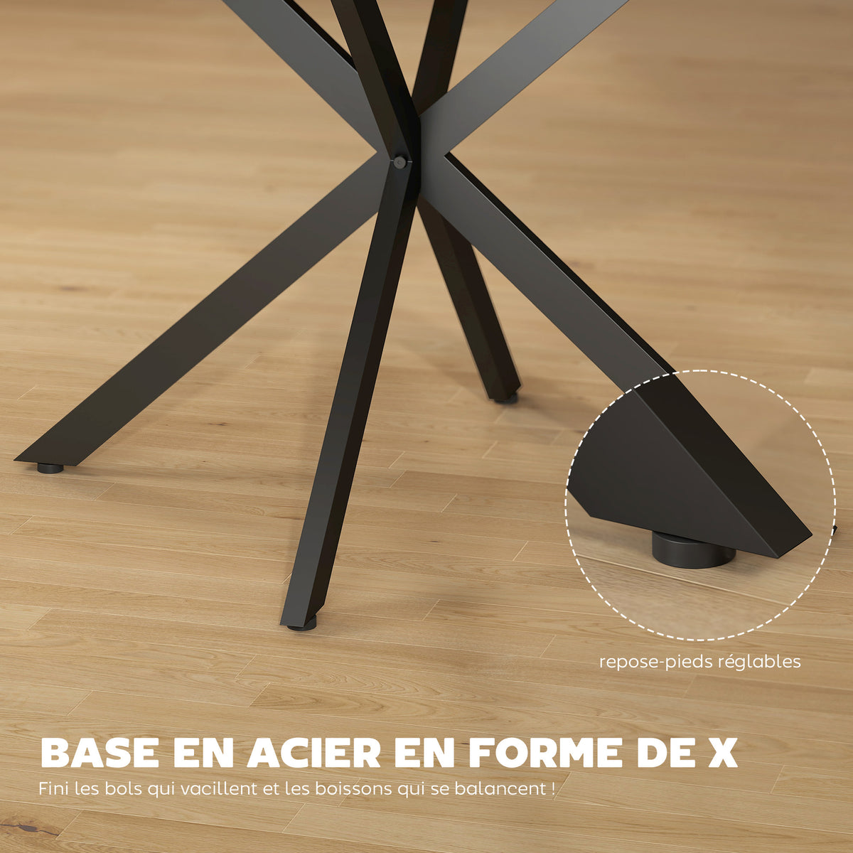Table à manger extensible ovale pour 4 à 6 personnes, table de cuisine avec rallonge 100-135 cm, effet bois naturel-6