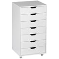 Caisson de bureau à roulette meuble rangement bureau avec 7 tiroirs organisateur pour documents, format A4 ou lettres-0