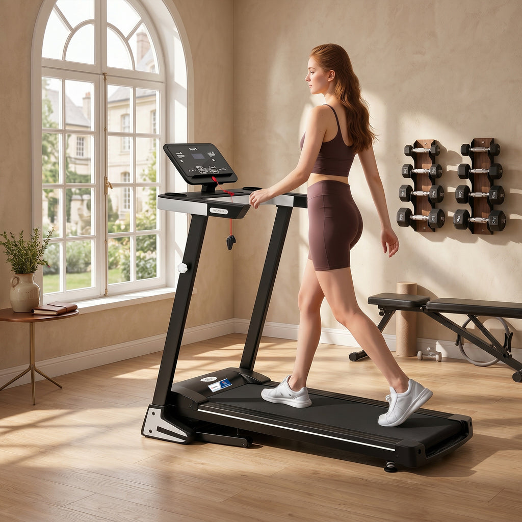 Tapis de Course Electrique Pliable - Tapis Roulant 1-12 Km/h 500 W écran LCD 12 programmes Noir-7