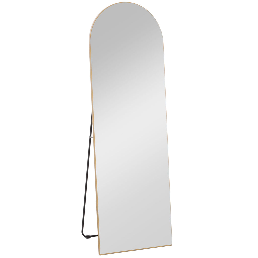 Miroir en pleine longueur 50 x 150 cm miroir sur pied grand miroir mural sans cadre  pour salon, ton doré-0