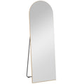 Miroir en pleine longueur 50 x 150 cm miroir sur pied grand miroir mural sans cadre  pour salon, ton doré-0