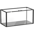 Cage pour Hamster Habitat Rongeurs Transparent de Vue Panoramique 360° Anti-Mordillage 105x51x51cm Noir-0