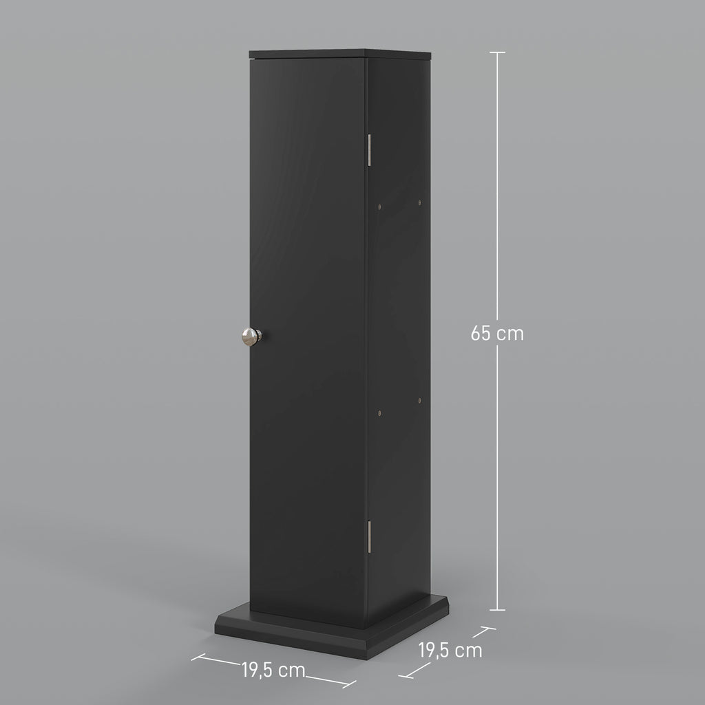 Support papier toilette meuble salle de bain 3 niveaux et sortie papier, pour petits espaces, noir-2