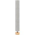 Lampadaire sur pied de salon avec abat-jour en lin, interrupteur à pied, 2 x douille E27, 120 cm, gris-0