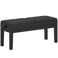 Banc de piano réglable en hauteur, tabouret de piano avec rangement, banquette pour clavier capitonné, noir-0