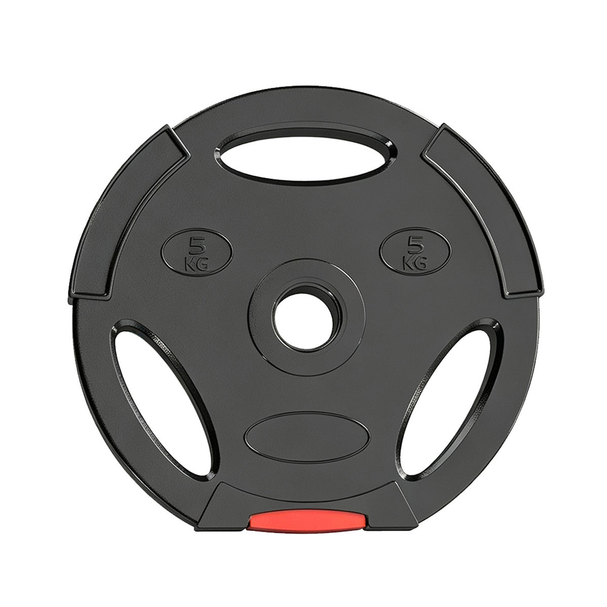 Disques de poids, plaques de poids 2 x 5 kg et 2 x 7,5 kg, à trois poignées avec trous de Ø 25 mm, noir-8