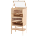 Cage pour hamsters souris petits rongeurs multi-niveaux 5 étages 10 plateformes bois de pin 60 x 40 x 120 cm-0