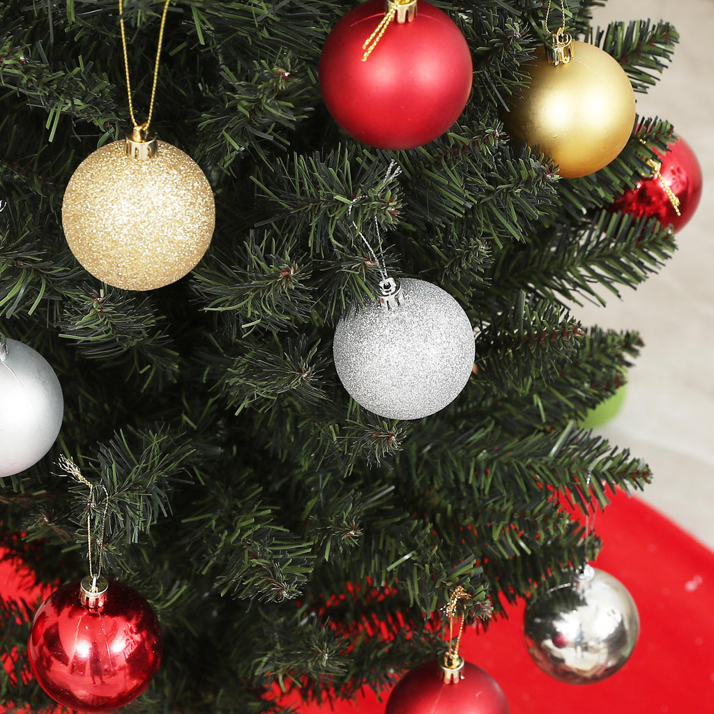 Sapin de Noël artificiel, arbre de Noël, base en acier, 390 branches épines, décoration de Noël, Ø 55 x 195H cm, vert-8