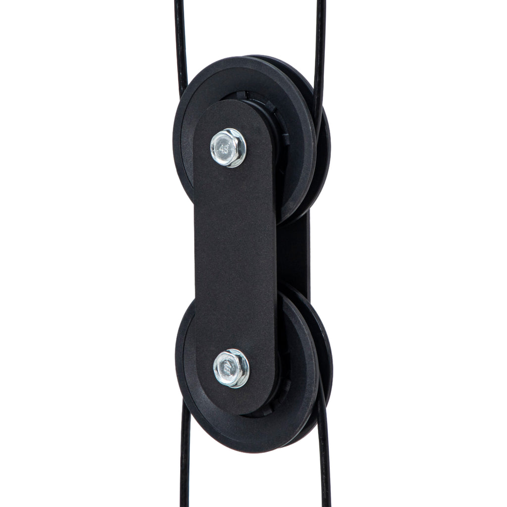 Appareil de musculation double poulie vis à vis crossover, charge libre 2 x 50kg dim. 245L x 85l x 207H cm-8