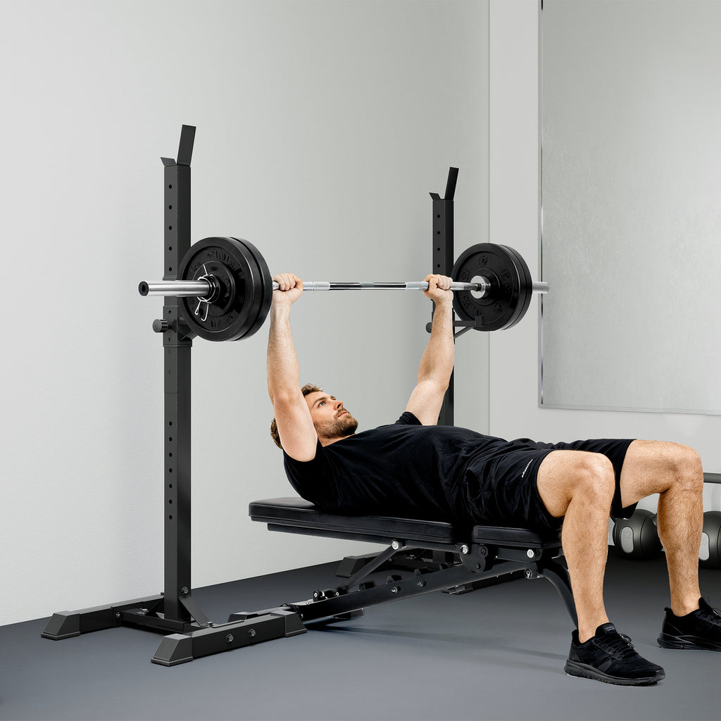 Support de musculation entrainement pour barre longue haltère charge max. 150 Kg-9