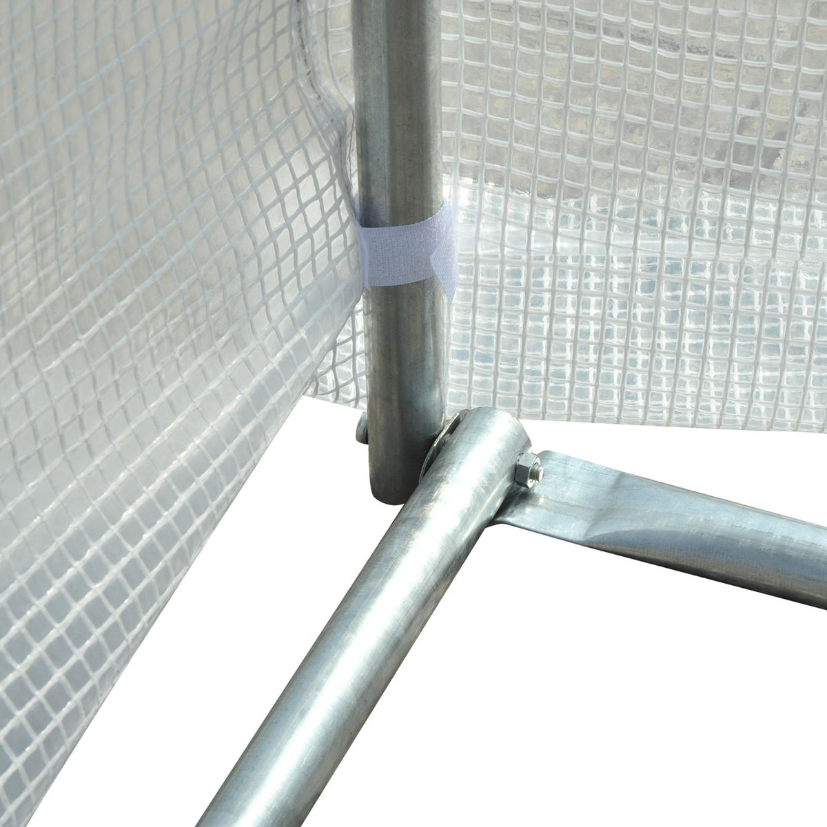 Serre de Jardin Tunnel Surface Sol 18 m² 6L x 3l x 2H m châssis Tubulaire renforcé 24 mm 8 fenêtres Blanc-7