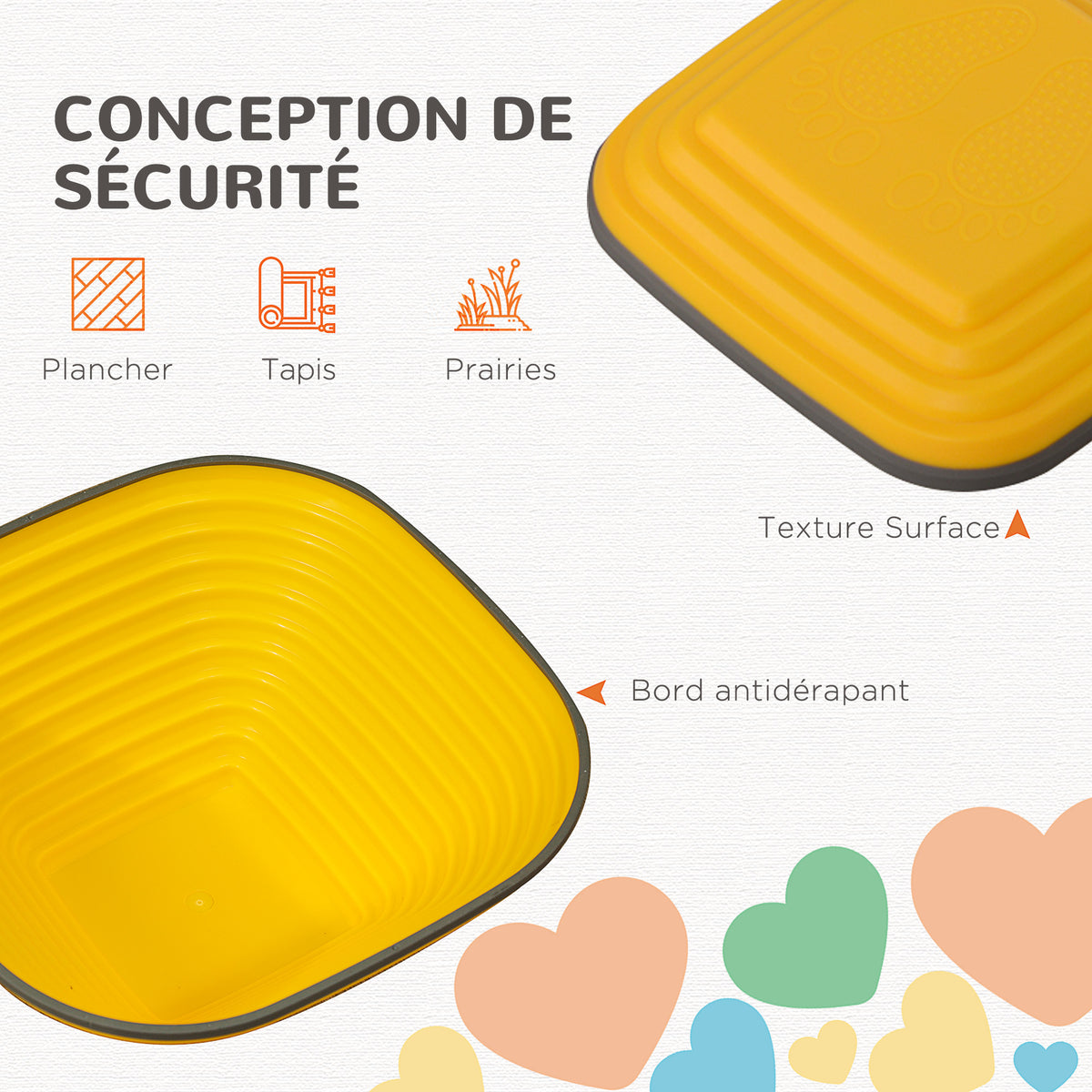 11 pièces pierres d'équilibre pour enfants parcours de motricité empilables et antidérapantes multicolore-5