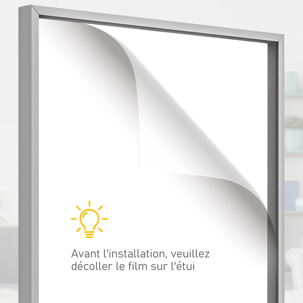 Frame box T-frame cadre aluminium pour maillot porte acrylique doublure interne feutre 70 x 90 cm-3
