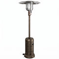 Chauffage Extérieur Terrasse Portable 13 kW, Niveaux de Chauffe Réglables, Anti-Basculement, 82x82x223cm, Marron Foncé-0