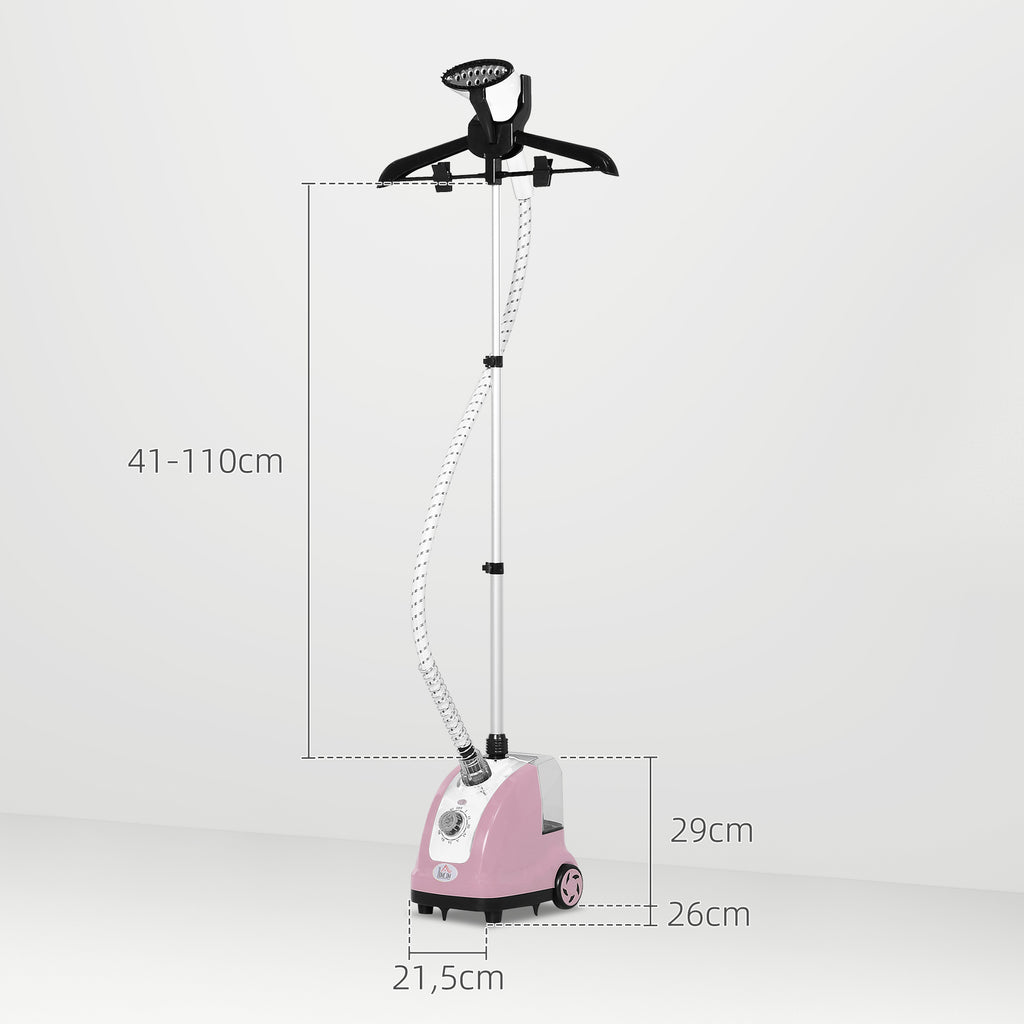 Défroisseur vapeur vertical défroisseur à vêtements 1,4 L 1950 W débit vapeur 32g/min tige telescopique rose noir-2