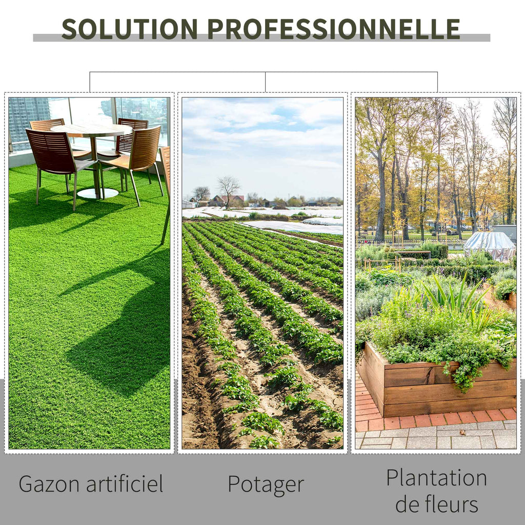Toiles de paillage - Toile anti mauvaises herbes - toile de paillage anti mauvaises herbes 100 g/m² - indéchirable perméable à l'eau anti UV dim. 50L x 2l m - PP noir vert-6
