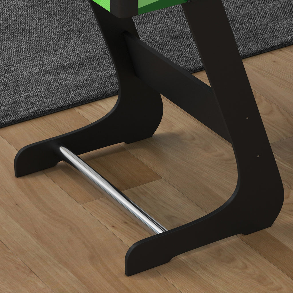 Table de billard pliable avec accessoires 2 queues, 16 billes, traingle, craie, dim. 104L x 55,5l x 68H cm, tapis vert-8