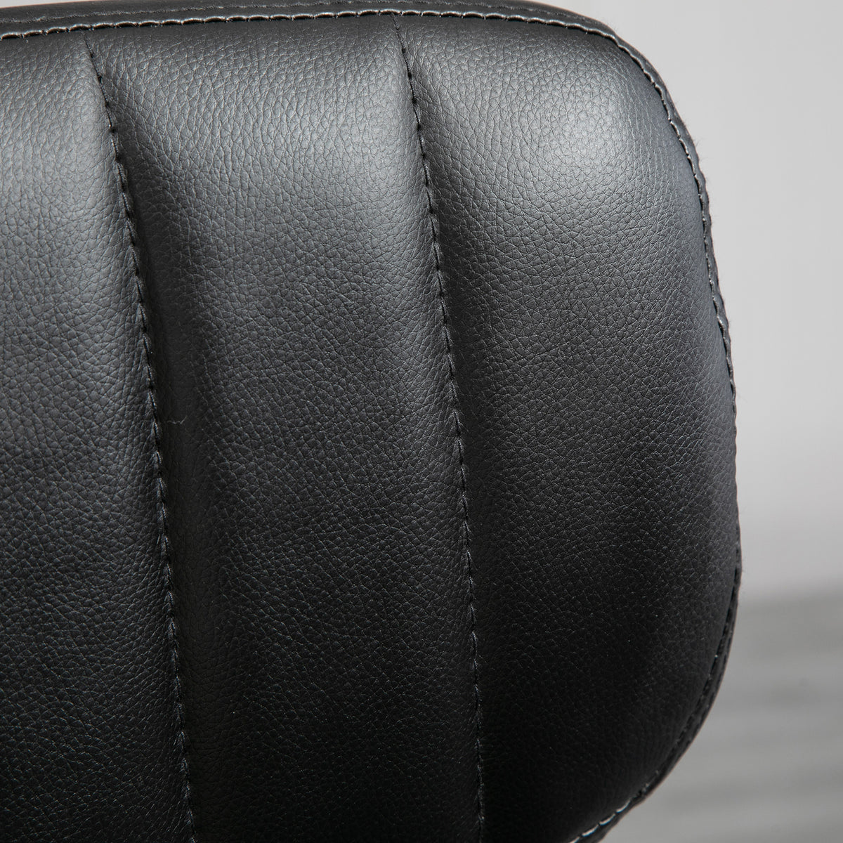 Tabouret à roulettes - tabouret de travail pivotant 360° -  - tabouret ergonomique - hauteur assise réglable 47-62 cm - revêtement synthétique matelassé noir métal chromé-7