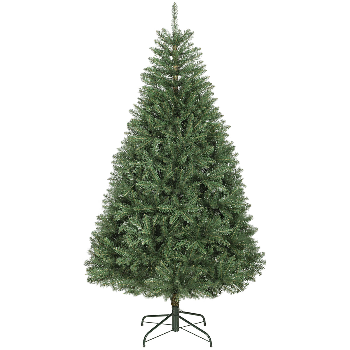 Sapin de Noël artificiel 180 cm, arbre de Noël réaliste avec 1687 pointes de branche articulée, support en métal, vert-0