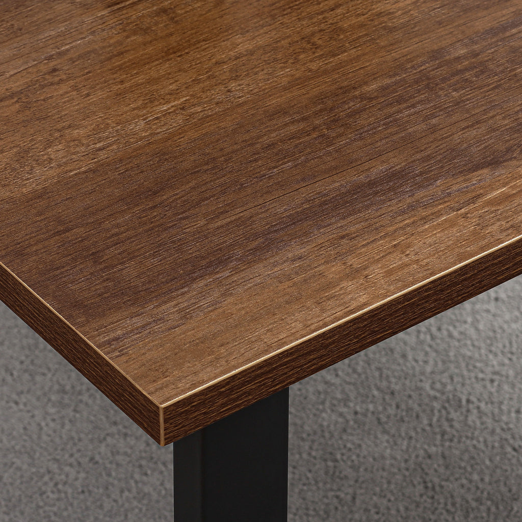 Table basse rectangulaire table de salon style industriel pied métal et plateau aspect bois 100 x 60 x 50 cm-7
