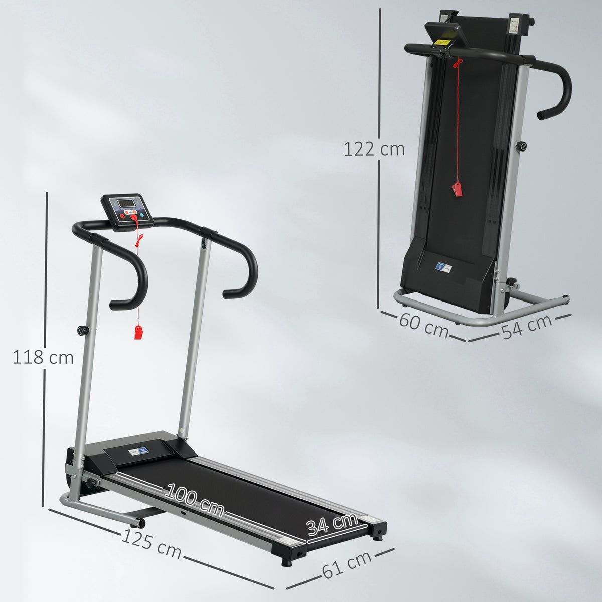 Tapis de course Fitness électrique pliable - .fr x FFHandball - 1 à 10 Km/h écran multifonctions - puissance 500 W-2
