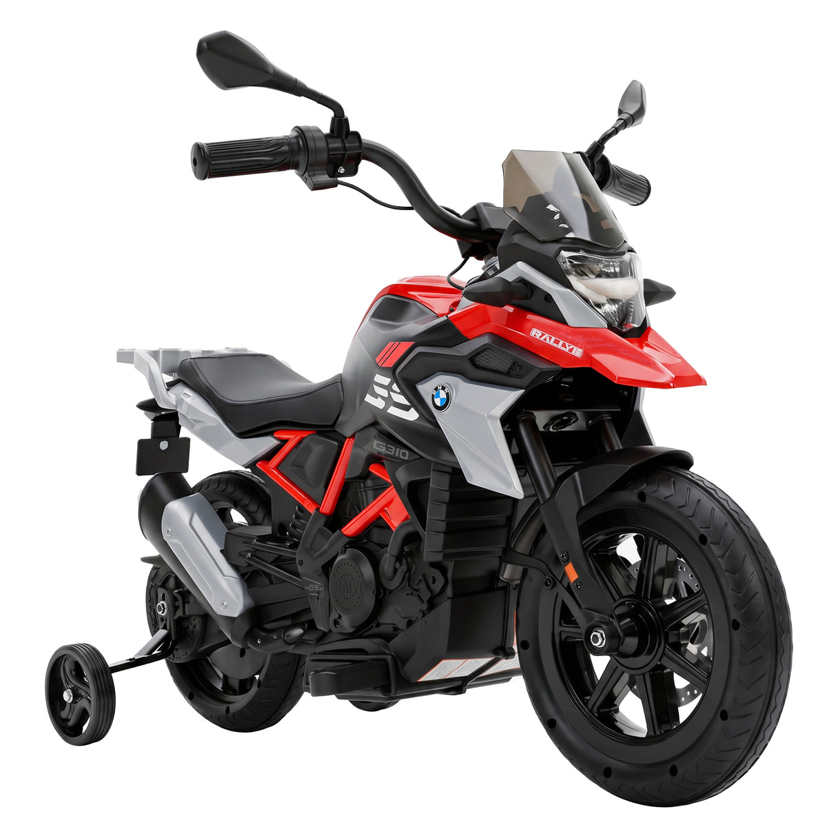 Moto Électrique pour Enfants 3-8 Ans BMW G310 GS 12V Batterie Lithium, 3-6 km/h, 102 x 62 x 73 cm, Rouge-0