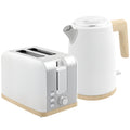 Ensemble bouilloire et grille-pain, 1,7L, 2200W, grille-pain 2 tranches avec 7 niveaux de brunissage, blanc-0
