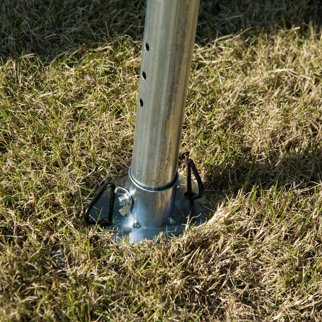 Tente Tonnelle de Réception Jardin Chapiteau PE Imperméable Tube Acier 7.98L x 3.92l x 2.8Hm Blanc Neuf 14-7