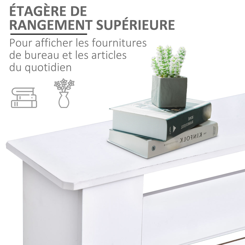 Cache-radiateur Design Contemporain Longueur Extensible 139-208,5 x 20,5 x 82,5 cm MDF Blanc-4