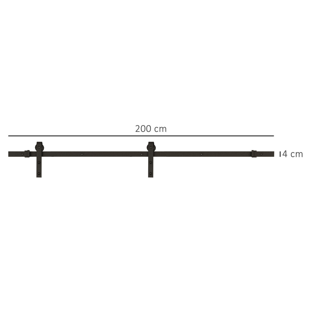Kit de Porte Coulissante, Système Galandage pour Porte d'une Épaisseur de 35-45 mm et Largeur Max. 1 m, Charge-2