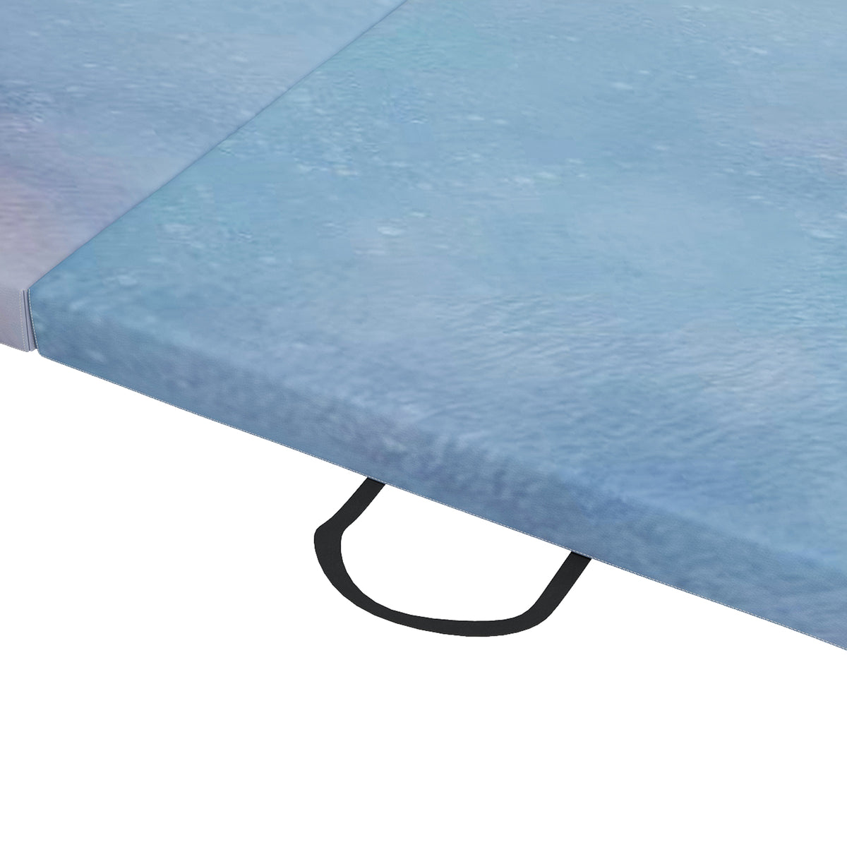 Tapis de gymnastique yoga pilates fitness pliable en 3 panneaux avec poignées revêtement synthétique 180 x 60 x 5cm bleu-8
