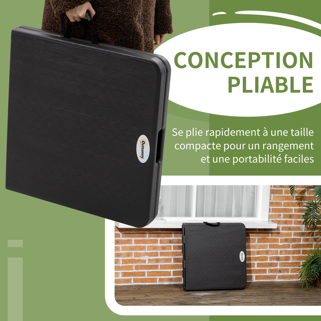Table de jardin rectangulaire pliable camping pour 4 personnes hauteur réglable 118 x 60 x 74 cm-5