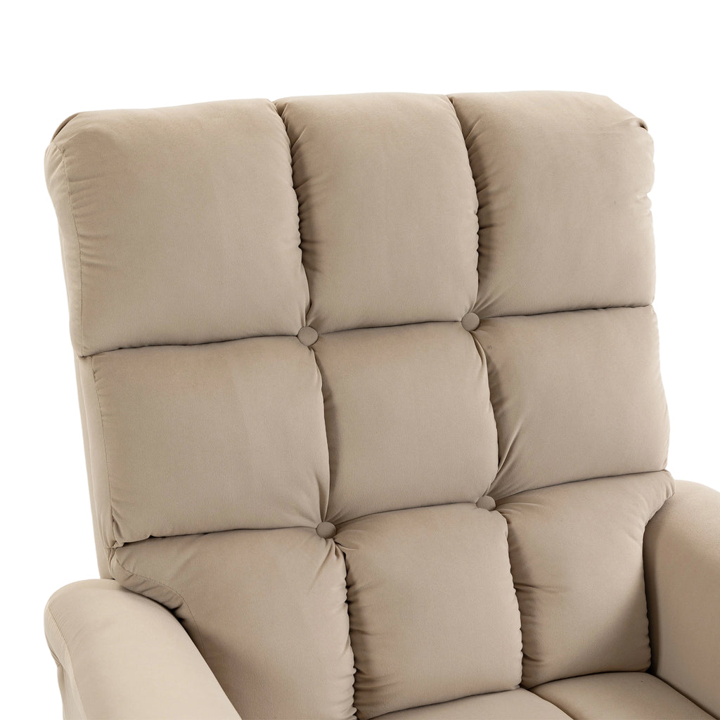 Fauteuil Releveur Électrique, Fauteuil Relax Électrique en Velours avec Dossier Inclinable, Télécommande, Marron-9