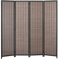 Paravent en bois séparateur de pièce closion de séparation pliable 4 panneaux 180 x 180 cm marron-0