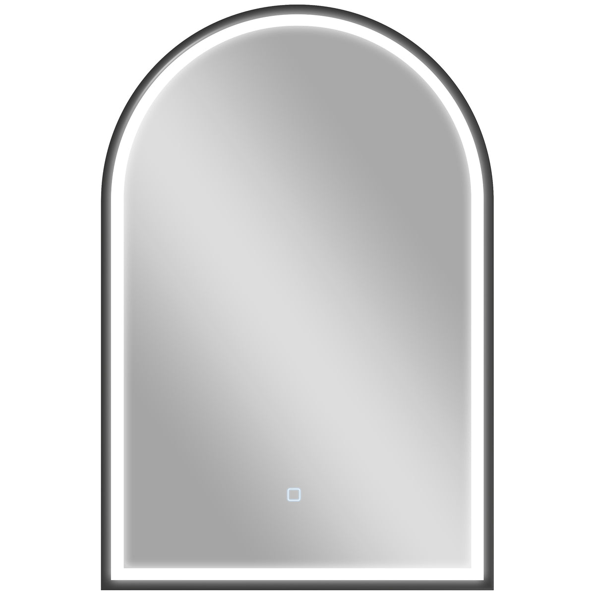 Miroir Salle de Bain avec Éclairage 60 x 90 cm, Miroir LED Arqué, Anti-Buée, 3 Couleurs Lumière, Dimmable, Mémoire, Noir-0