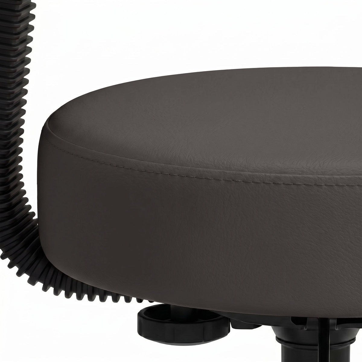 Tabouret massage a roulettes reglable en hauteur pivotant avec dossier ergonomique gris-9