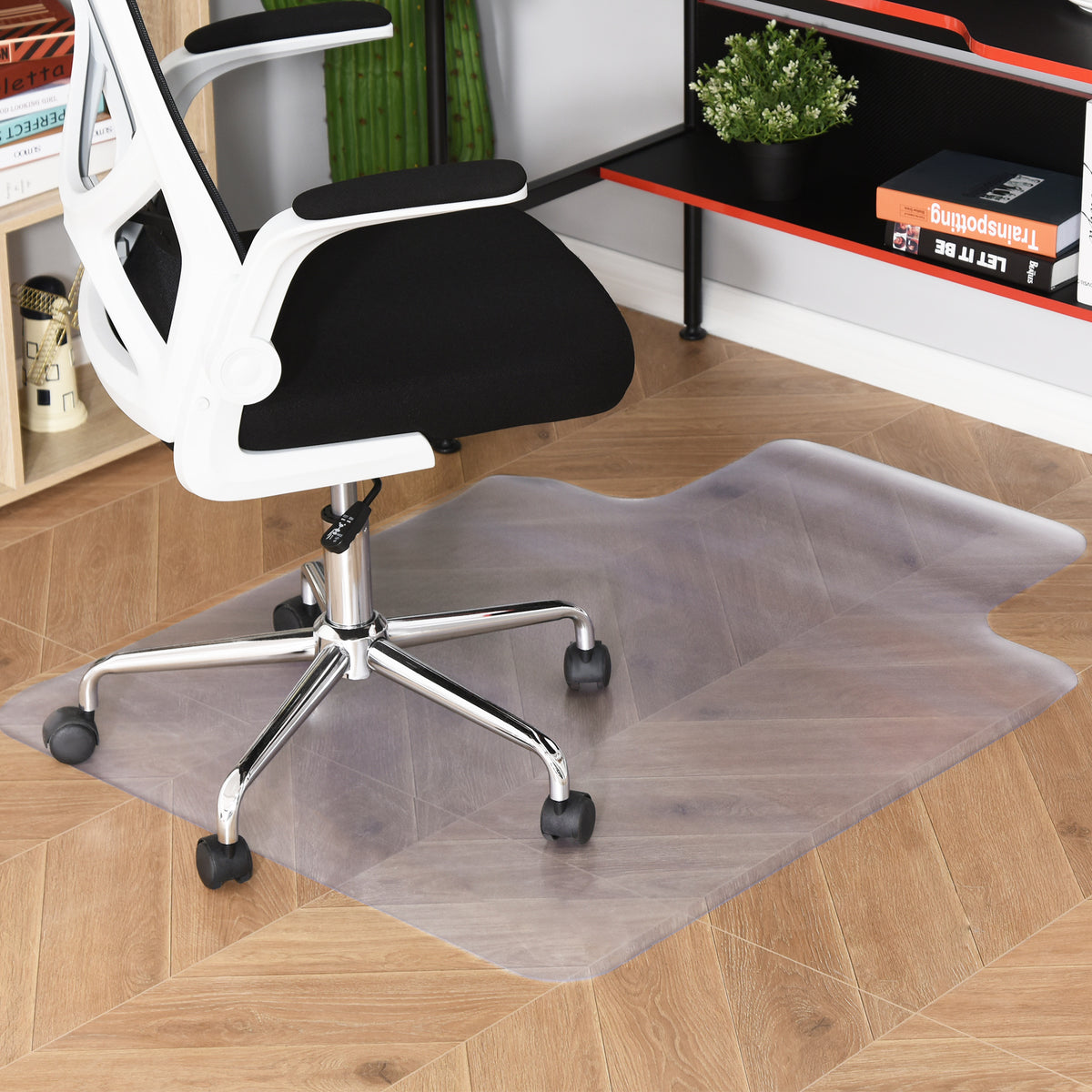 Tapis chaise de bureau 90 x 120 cm antidérapant, tapis de sol bureau résistant aux rayures, transparent-9