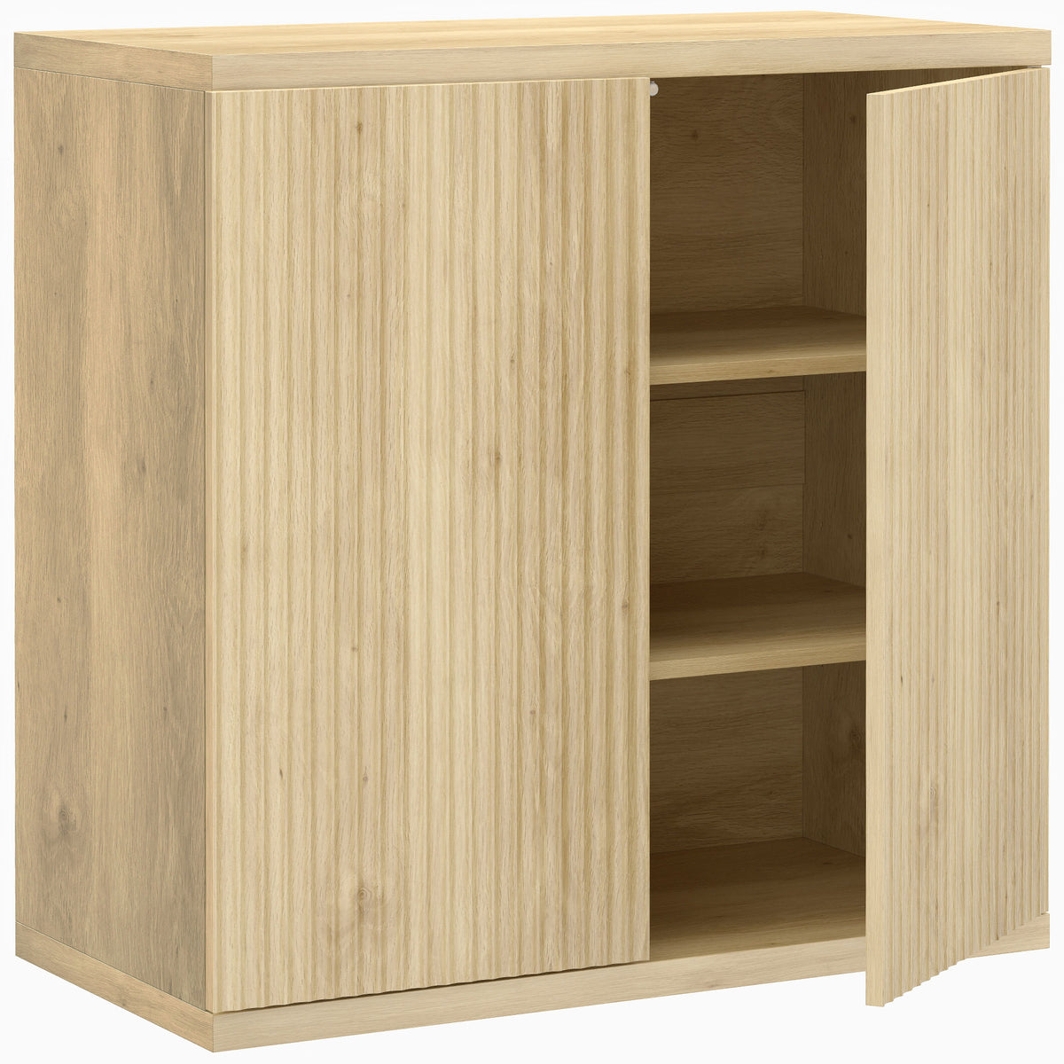 Buffet Salon, Meuble de Rangement Moderne avec Portes à Fermeture Douce et Étagères Ajustables, 78 x 39 x 79 cm, Chêne-0