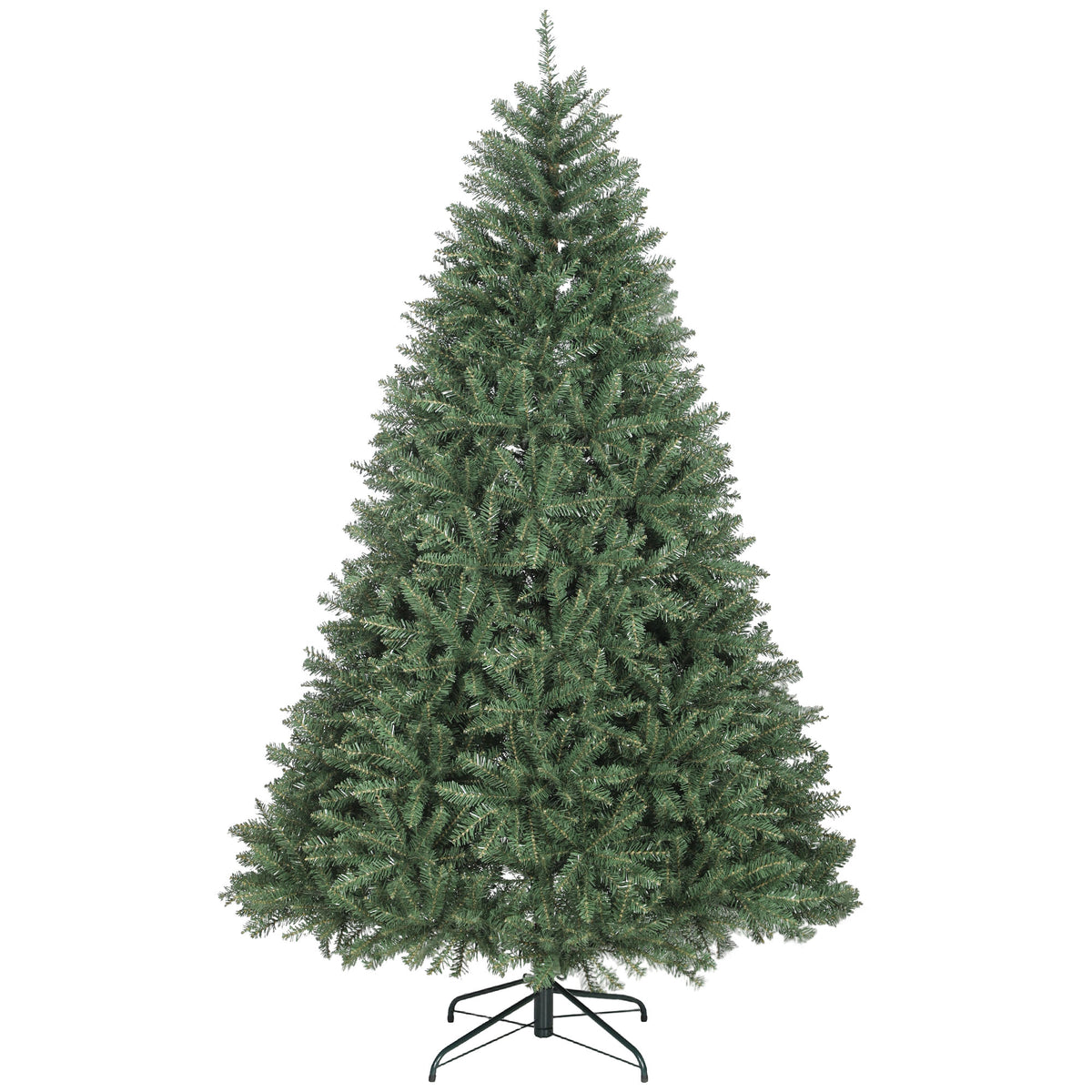 Sapin de Noël artificiel 210 cm, arbre de Noël réaliste avec 2641 pointes de branche articulée, support en métal, vert-0
