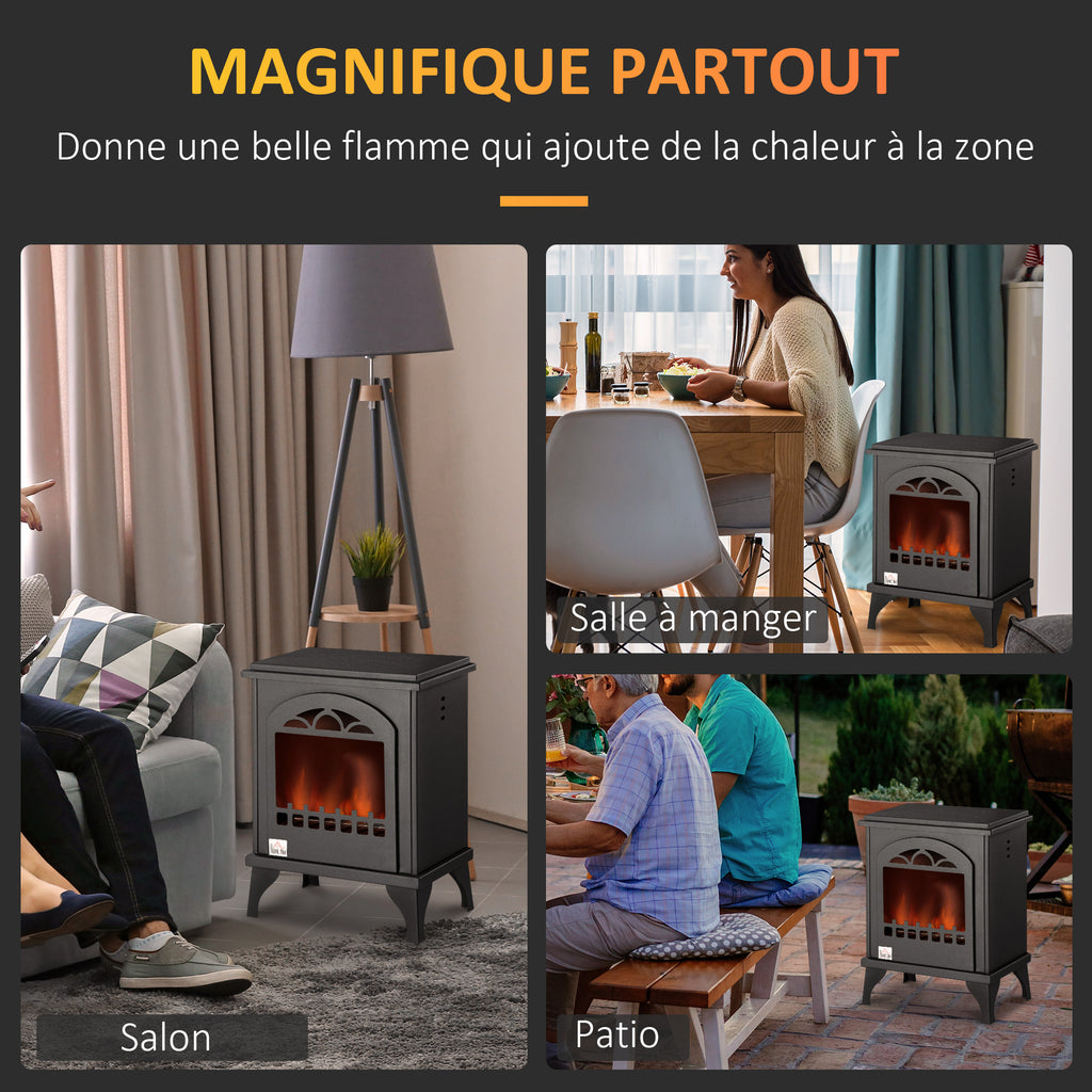Cheminée bioéthanol sur pieds avec réservoir 1,2 L, environ 3 h de durée de combustion couverture 25 m² 41 x 25 x 54 cm-5
