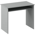 Bureau informatique sobre épuré compact avec 1 étagère, panneaux de particules, dim. 90l x 50P x 74H cm, gris-0