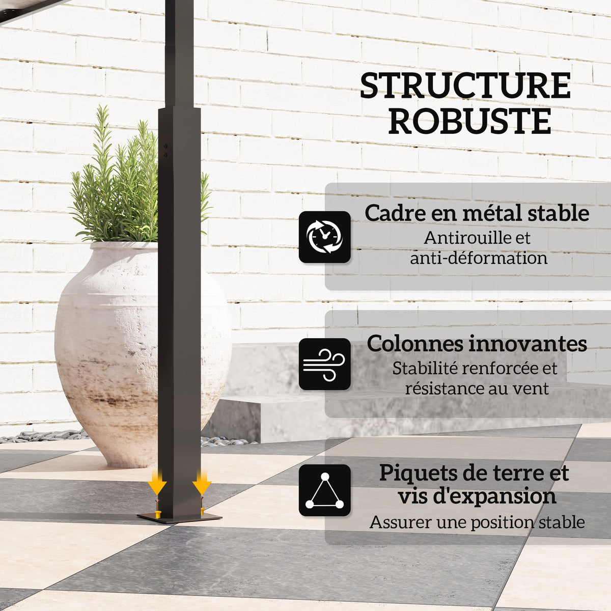 Tonnelle de barbecue à deux niveaux auvent de réception pour jardin avec lumière LED 243 x 148 x 248 cm kaki-6