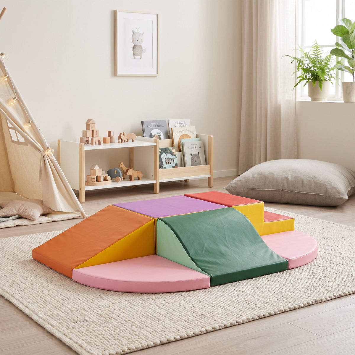 6 blocs de construction en mousse XXL pour enfants - normes EN71-1-2-3 - mousse EPE Revêtement synthétique-1