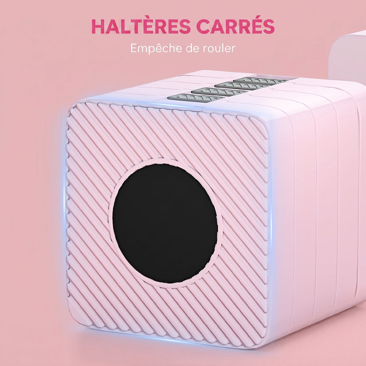 Ensemble d'Haltères Réglables 2 x 5 kg, Paires d'Haltères 1 kg/2 kg/3 kg/4 kg/5 kg avec Poignée Antidérapante, Rose-4
