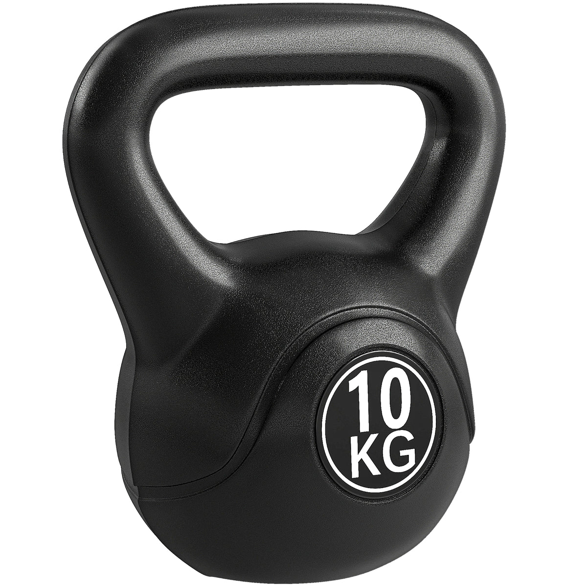 Kettlebell 10 kg, haltère avec poignée ergonomique, haltère à boule, musculation, entraînement, 25 x 19 x 28 cm noir-0